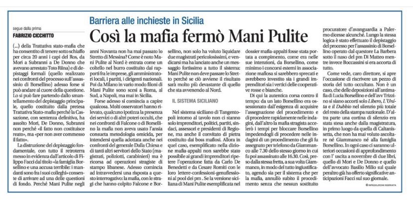 Così la mafia fermò Mani Pulite