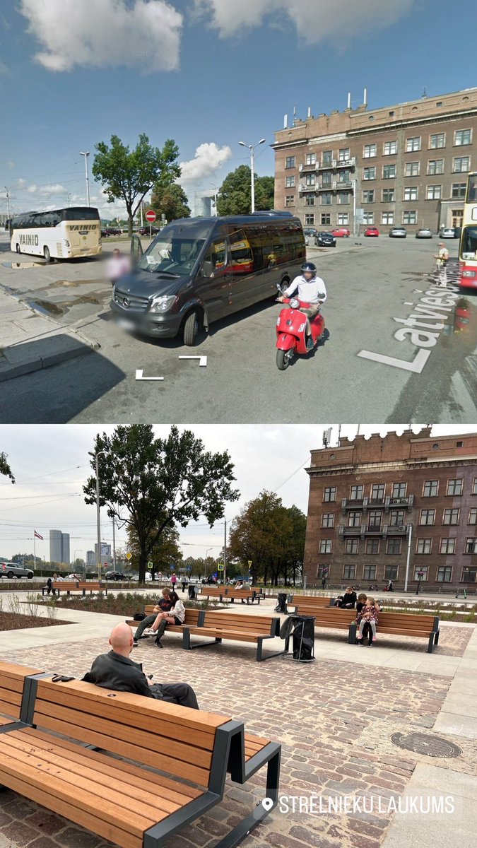 Rīga mainās! Pēdējo trīs gadu laikā notikušas jau četru laukumu publiskās ārtelpas transformācijas.
📍 Āgenskalna tirgus priekšlaukums,
📍 Teātra laukums,
📍 Dailes teātra priekšlaukums,
📍 Latviešu strēlniku laukums.