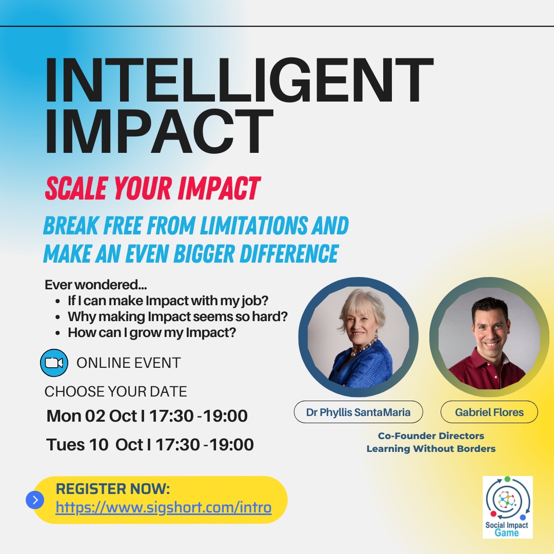 SocImpactGame's tweet photo. Ready to take your impact to the next level? 💪 Join us for an event to learn how to scale up your impact and make a bigger difference in the world! 🔝🌎 #ScaleYourImpact #IdeasIntoImpact #PersonalDevelopment #ProfessionalDevelopment #MakeImpactHappen #SocialImpactGame https://t.co/Fm0OpbVrWR