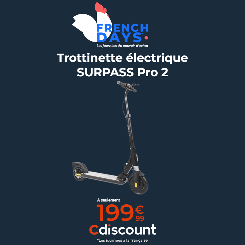 🇫🇷 French Days

Trottinette électrique pliable

👛 -20€

#CdiscountFrenchDays