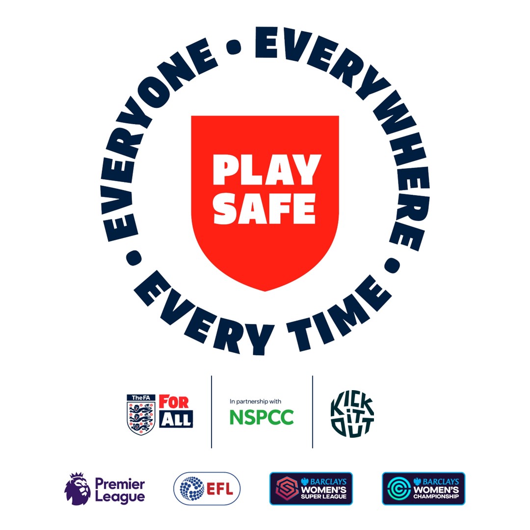 kickitout's tweet image. ⚽ FA's annual 'Play Safe' safeguarding weekend.

👏 The Play Safe campaign is endorsed by the NSPCC and is supported across every level of English football and across the grassroots game.

✅ We stand with the FA for football to be safe for everyone, everywhere, every time.