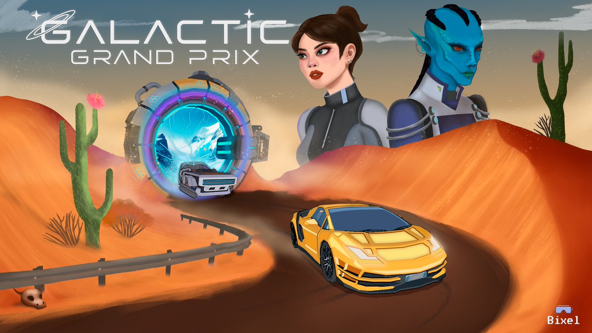 Galactic__GP's tweet photo. Here is the Galactic Grand Prix cover image. Get ready to embark on an interstellar journey filled with adrenaline-pumping races and cosmic challenges! ποΈππ@bixelgamedev #GalacticGP #indiegame #ScreenshotSaturday #indieracers https://t.co/06KbUXKj6F