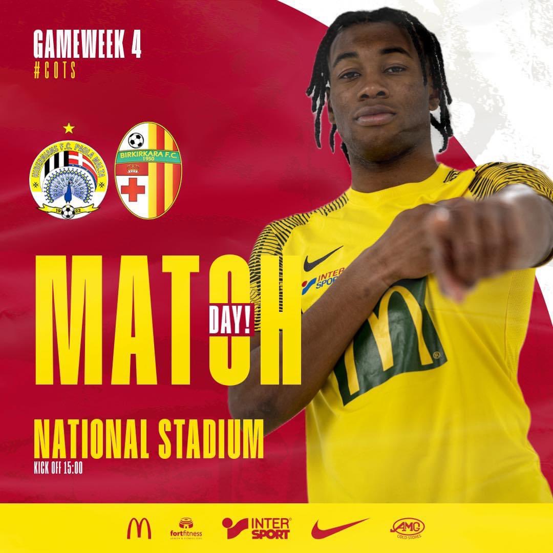 ⚽️ 𝗠𝗔𝗧𝗖𝗛𝗗𝗔𝗬
🆚 <a href="/HiberniansFc/">Hibernians FC Malta</a> 
🏟 National Stadium 
🕒 15:00
#COTS 🔴🟡