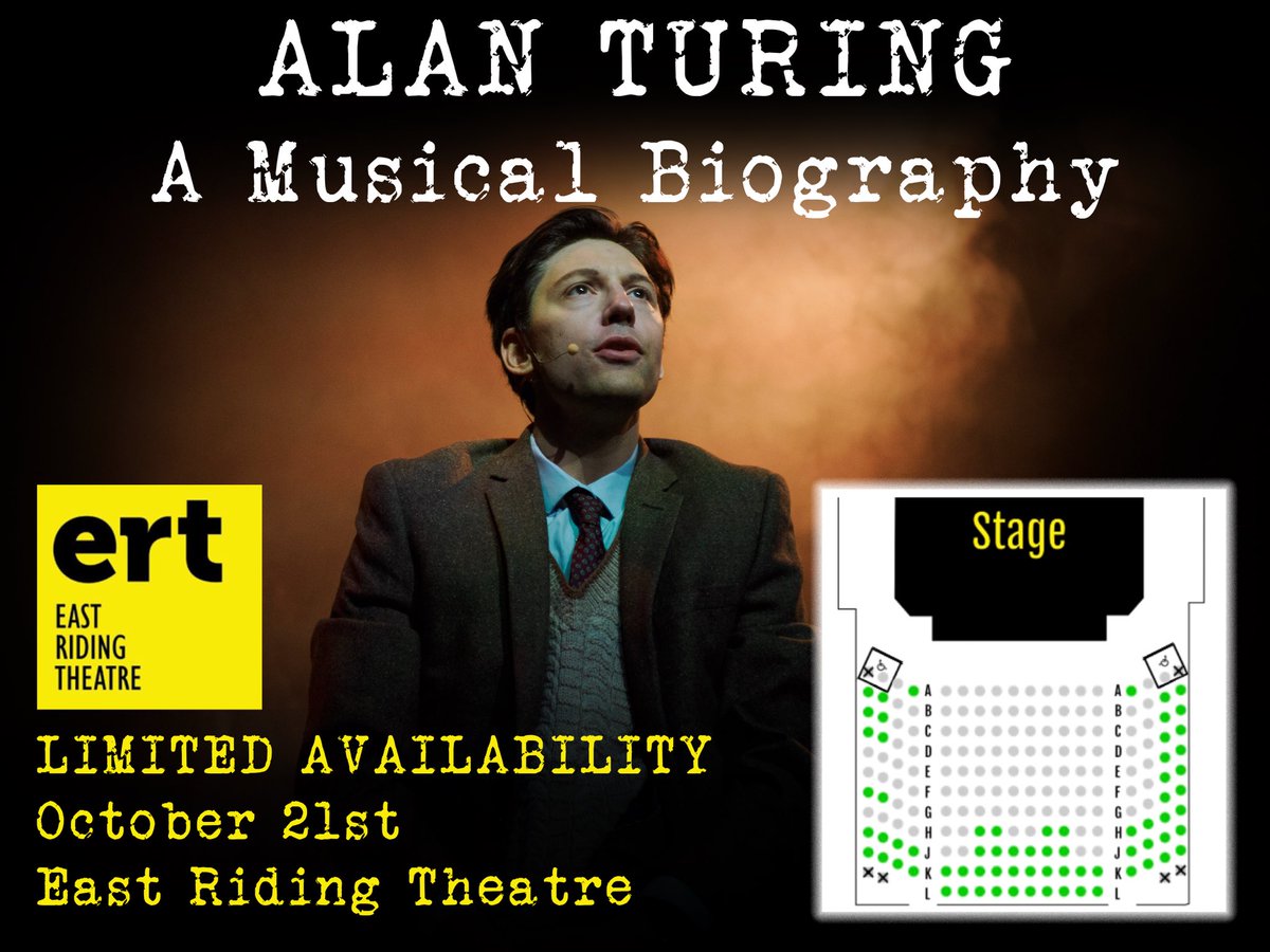 October 21st we are taking Alan Turing to our BIGGEST venue yet <a href="/ertheatre/">East Riding Theatre</a> in Yorkshire.

With 190 seats we are SO EXCITED to share our production with our largest audience to date.

Tickets are going fast and we are there for one night only. 

#theatre #musicaltheatre #lgbtq