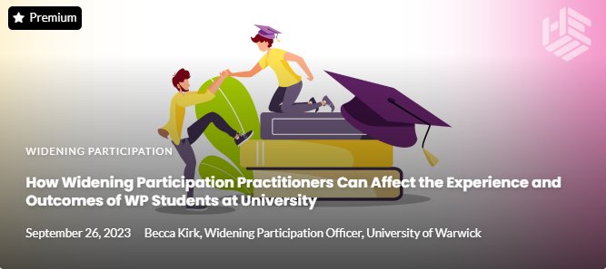 If anyone with a <a href="/HE_Professional/">HE Professional</a> subscription would like some weekend reading, I've written my first article on supporting WP students through the student lifecycle, based on my experience at <a href="/Warwick_Law/">Warwick Law School</a> and <a href="/WPWarwick/">Widening Participation at Warwick</a>
blog.heprofessional.co.uk/premium/how-wi…