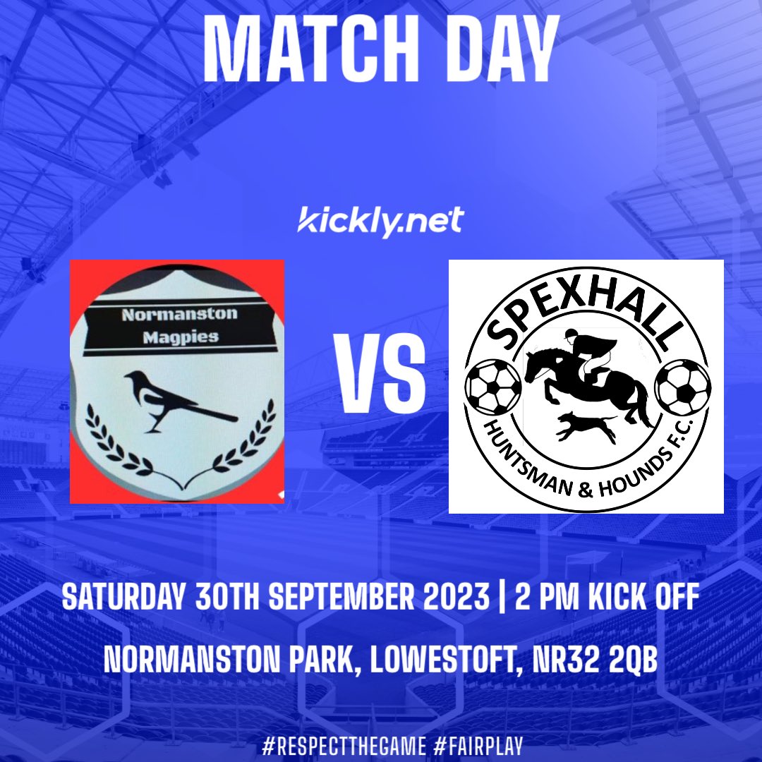 ⚽️MATCH DAY⚽️

First team are at home vs <a href="/BungayTownFC/">Bungay Town FC</a> U23’s

Reserves are away vs Normanston magpies 

UP THE SPEX 💙🤍