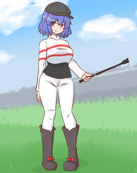 Skebご依頼で描きました 騎手衣玖さん 