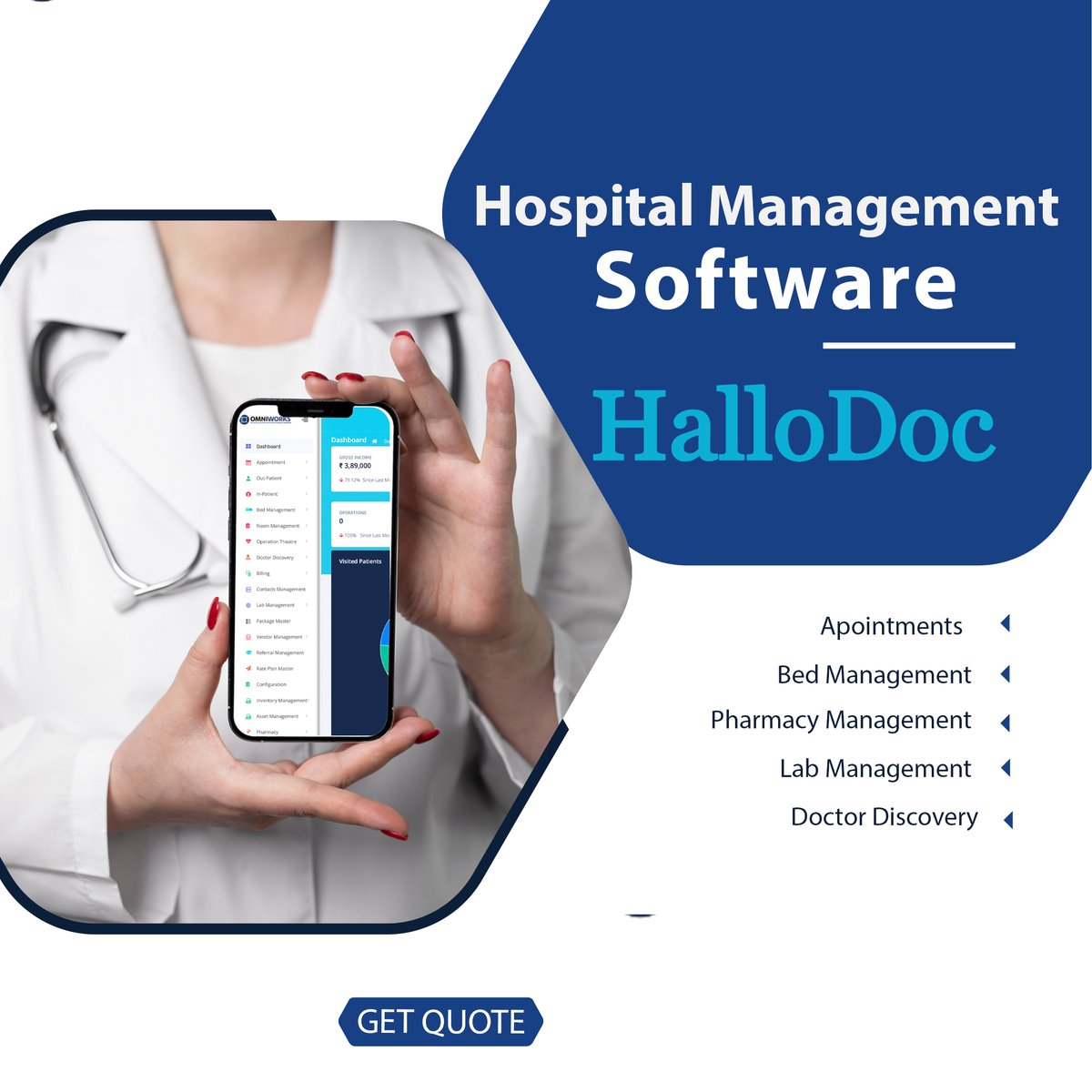 ciber_lab's tweet photo. #halloDoc Hospial Management Software and ERP
#pediatricians #dentists, #ophthalmologists #ENT #physicians #Surgeons
#doctorsoftware #hospitalsoftware #hospitalmanagementsoftware #software #hospital #doctors #freedemo #safety #care #patientcare #patientsatisfaction #cure https://t.co/i0jCJraaqw
