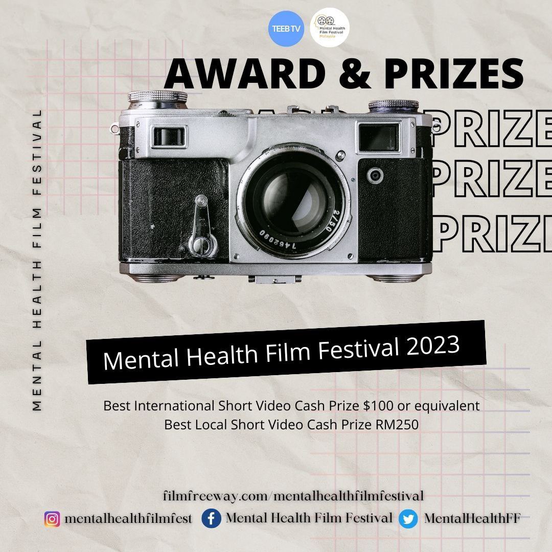Lights, camera, and a celebration of mental health! Join us at the upcoming Mental Health Film Festival 2023 for a chance to win incredible awards and prizes. Stay tuned for more updates and get ready to showcase your talents!

#mentalhealth