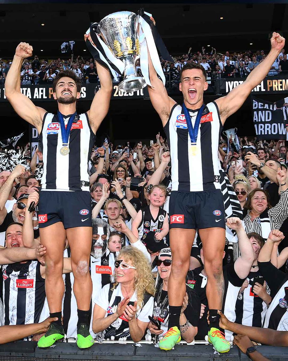 Sons of a gun. Brothers. Collingwood Premiership players 🖤🤍