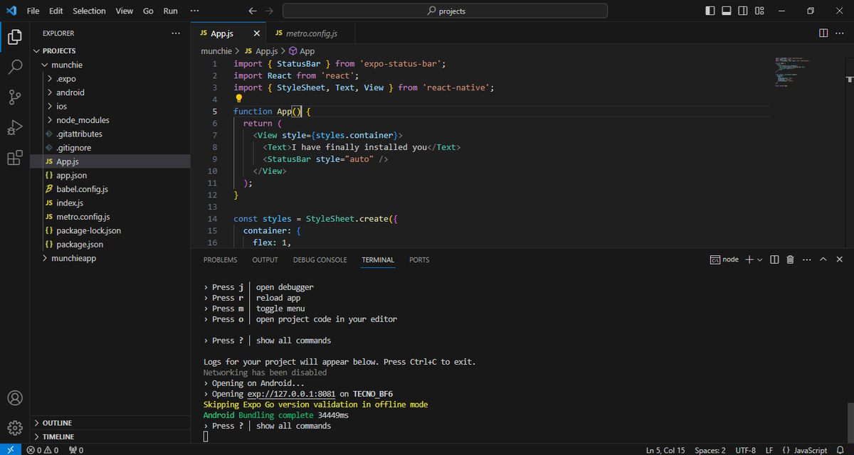 trubits's tweet image. After a long 30 hrs+😮‍💨 of uninstall this and reinstall that, trying to change environmental variables and slow #internet. I even tried installing the sdk without @androidstudio, but it turned out I had to install it anyway. All this was so I could use  #Expo and #ReactNative.