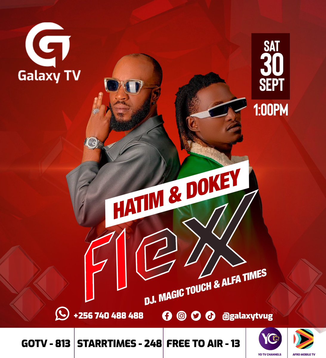 We shall be catching up with the baddest duo of <a href="/hatimanddokey/">hatimanddokey</a> on #JikonkoneFlexx 

Make a date with <a href="/AlfaTimez/">#AlfaTymz</a> &amp; <a href="/DJMAGICTOUCHUG1/">DJ MAGICTOUCHUG 🎛</a> at 1:00 PM
