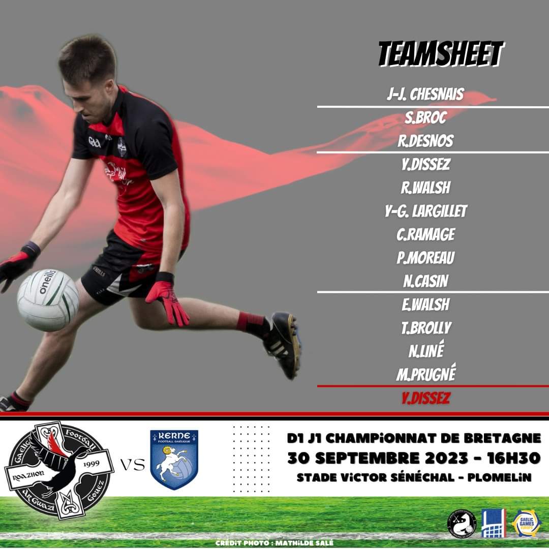 🔴GAME DAY⚫

Reprise du Championnat de Bretagne ce weekend avec nos 2 équipes seniors masculines !
Rennes GRISE vs Vannes à 13h à Nantes
Rennes ROUGE vs Quimper à 16h30 à Plomelin
#RENNES #gaelicfootball #gaelicgames #GGE #GAA #roazhon #upgouez #argwazigouez #rennesabù 🔴⚫