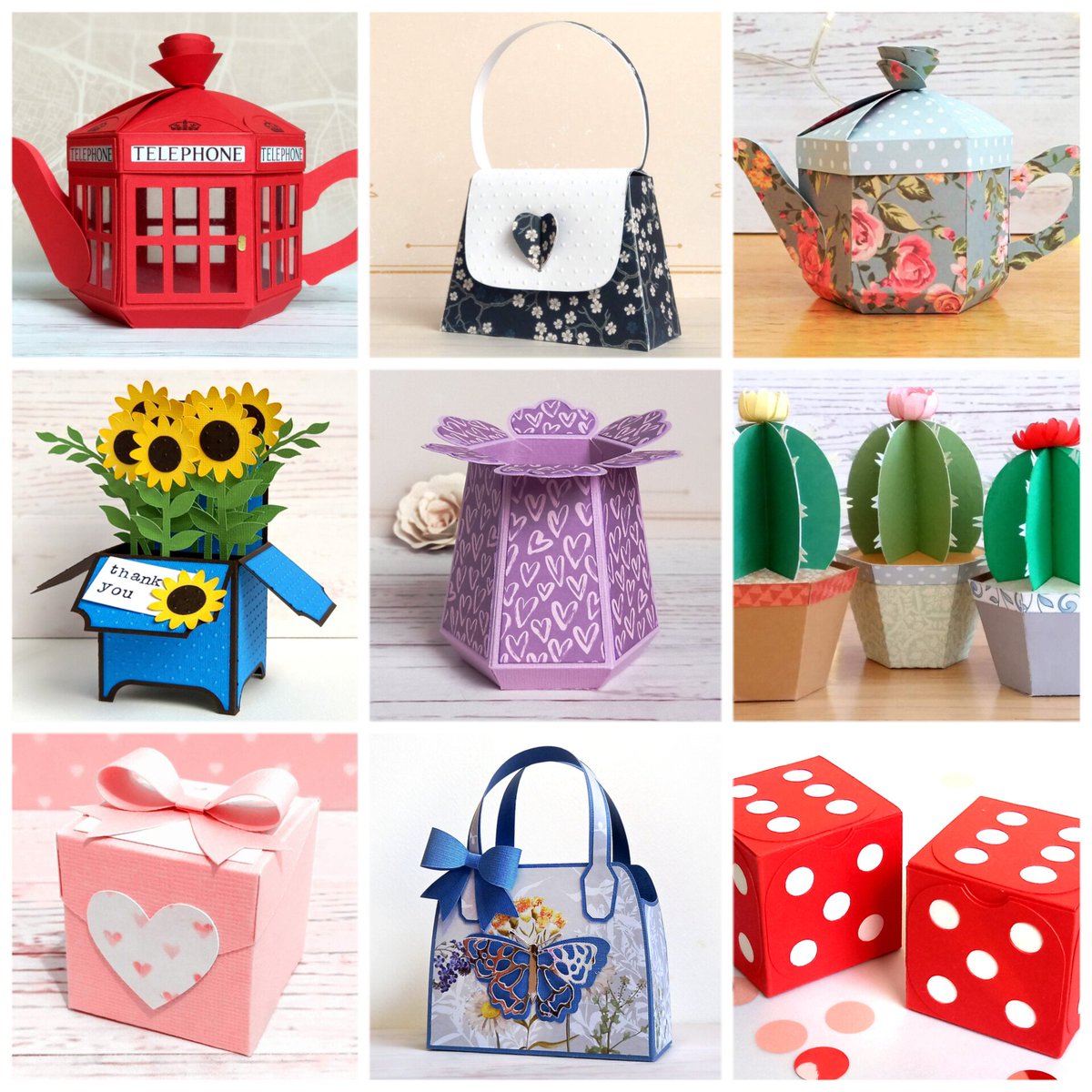 Good morning! 🌞 My instant download templates make it super easy to get into 3D papercrafting! 🎁 #UKGiftAM #UKGiftHour #giftideas #shopindie #papercraft #svg #cricut 🎁 essellecrafts.etsy.com