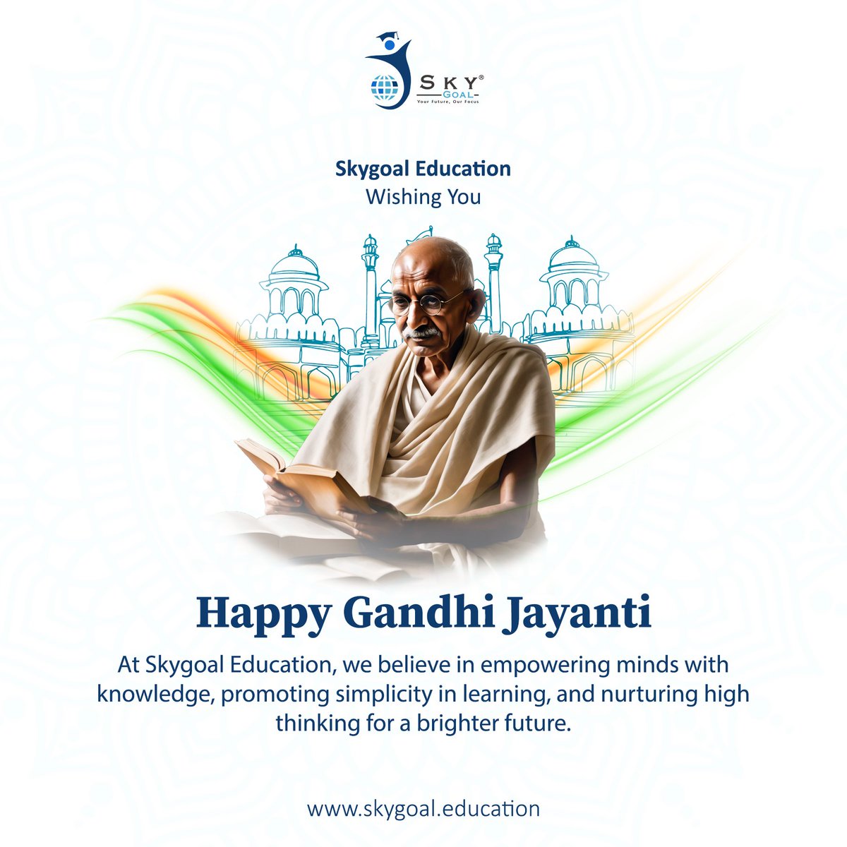 Skygoal8's tweet photo. GANDHI JAYANTI
At Skygoal Education,we belive in empowering minds with knowledge,promoting simplicity in learning,and nuturing high thinking for a brighter future.
.
.
.

#skygoal #Gandhi #gandhiji #GandhiJayanti #2ndOctober #EducationJobs #education #skygoal #careers https://t.co/gxyEYSU1Uo