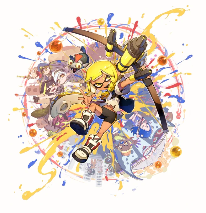 #今月描いたイラストを晒そう スプラ3の1周年記念ファンアート 