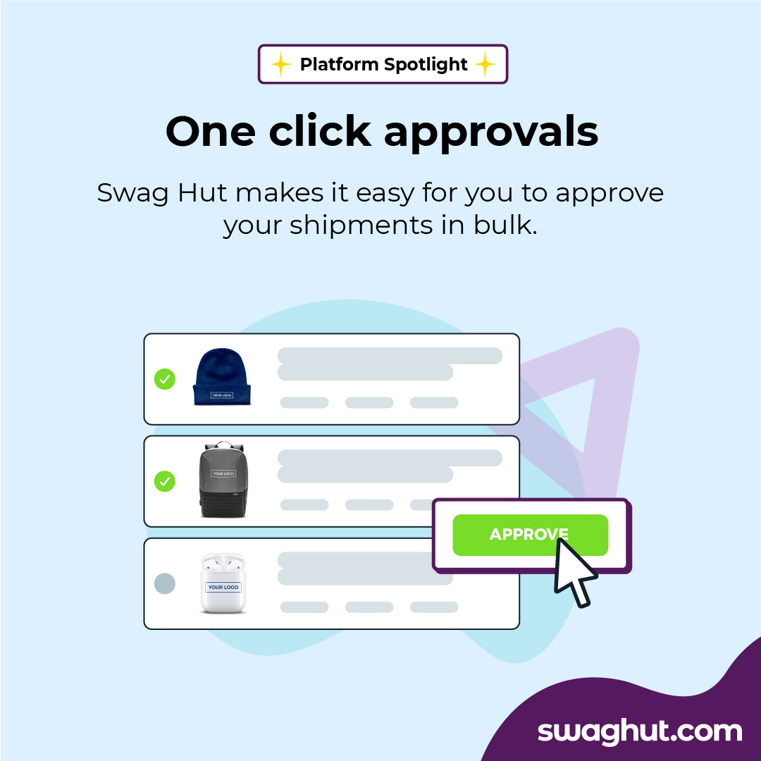 Our swag management platform makes it easy for you to order swag! Our fulfillment team then takes care of picking, packing, and dispatching your branded merchandise 🎁

Got a project to discuss? Let's chat:  bit.ly/44VJ2rS

#PlatformInsight #brandedmerchandise