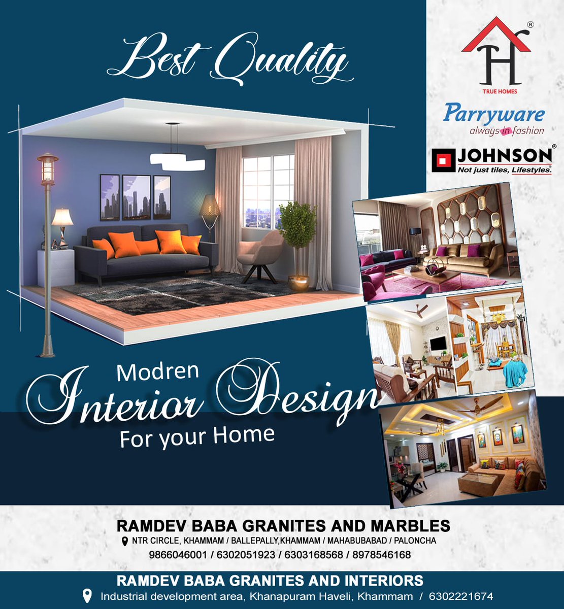 ramdev_and's tweet image. He who writes prose builds his temple to Fame in rubble; he who writes verses builds it in granite.
Contact us :+91 70757 65998
ramdevbabagranites.com/index.html
#ramdevmarbles #hyderabad #khammam #ramdevbabamarblesgranites #marbles #granites #graniteswhite #blackgranites #homebuilders