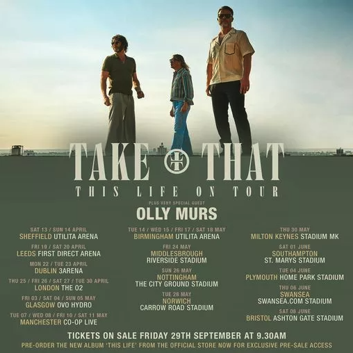 I am really excited to be working with the super talented @GaryBarlow, Howard, and @OfficialMarkO again next year, to create an amazing tour. 35 years! I can't wait to start work on this. 'This Life on Tour' starts next April. See you there! #TakeThat #thislifeontour