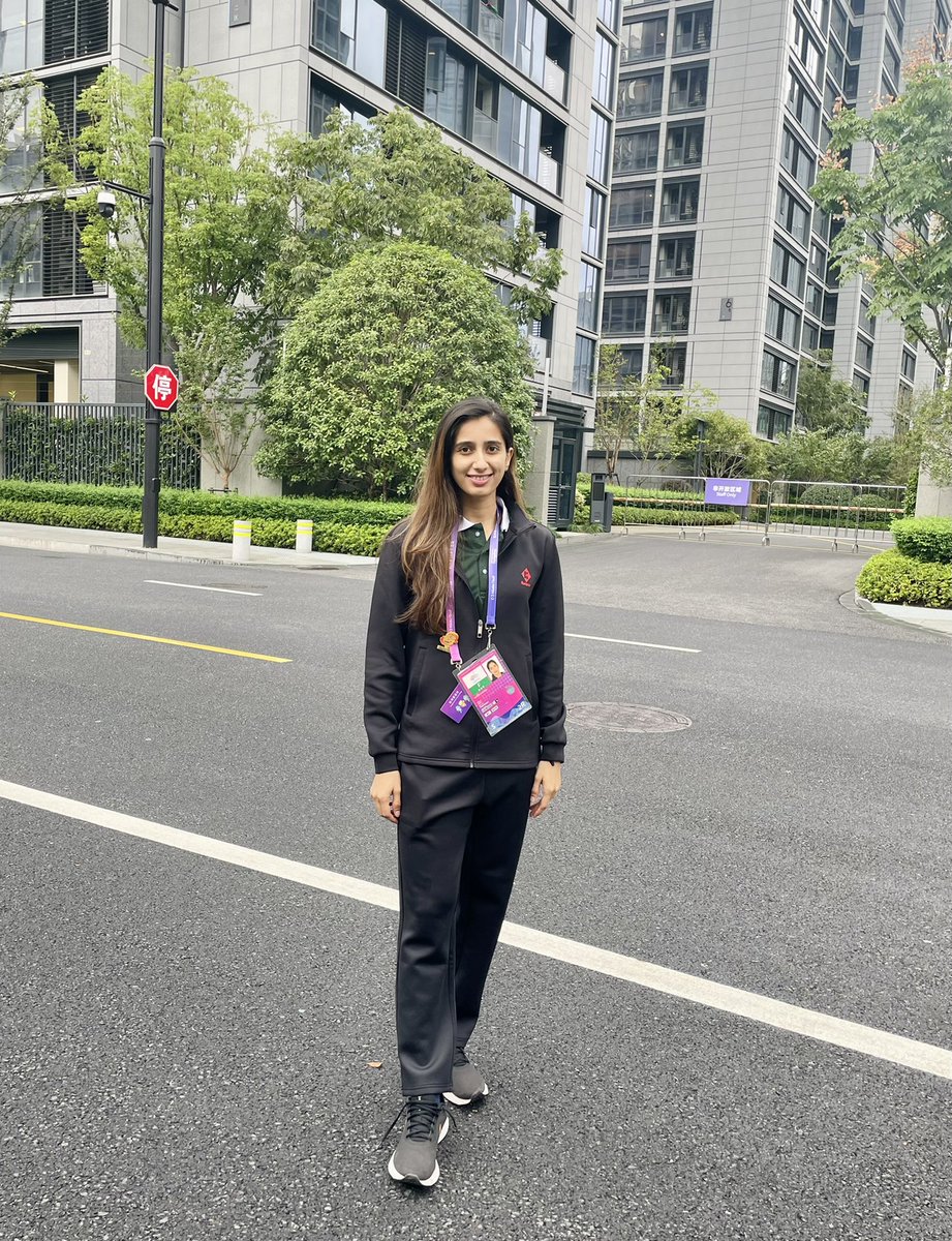 OfficialMahoor's tweet photo. Day 2 in the Athletes Village of Asian Games 2023 🙂
#2Day
#AsianGames2023
#China🇨🇳
#RepresentingPakistan🇵🇰
#badminton
#Hangzhou
#Kumpoo
#Youtech https://t.co/cJTW7Xnmat