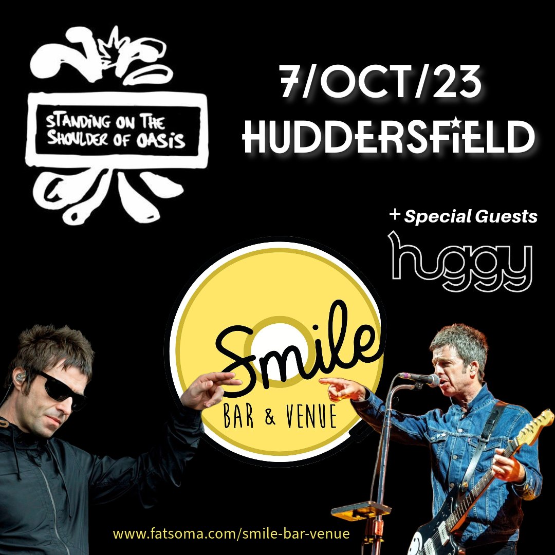 Our annual end-of-the-year gig is coming up in #Huddersfield on 7th October at the fab <a href="/smilebarvenue/">Smilebarandvenue</a>. Some tickets still on sale fatsoma.com/e/4c9jekxw/sta… We'd love to see you there.. As you were #Oasis #Oasistribute #LiveMusic #Tributebands