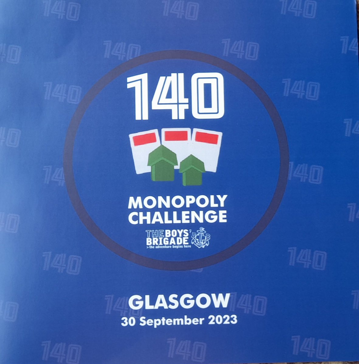Looking forward to meeting all the Teams taking part in #BB140 Monoply Challenge in Glasgow today.