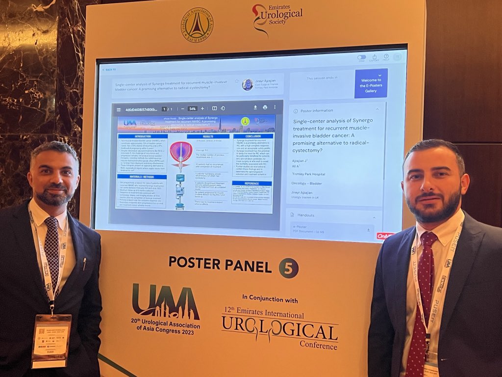 What is the progression-free survival rate for recurrent non-muscle invasive bladder cancer patients having Synergo treatment? The @FrimleyUrology experience. @AhmedAlnaimi7 @uaa2023