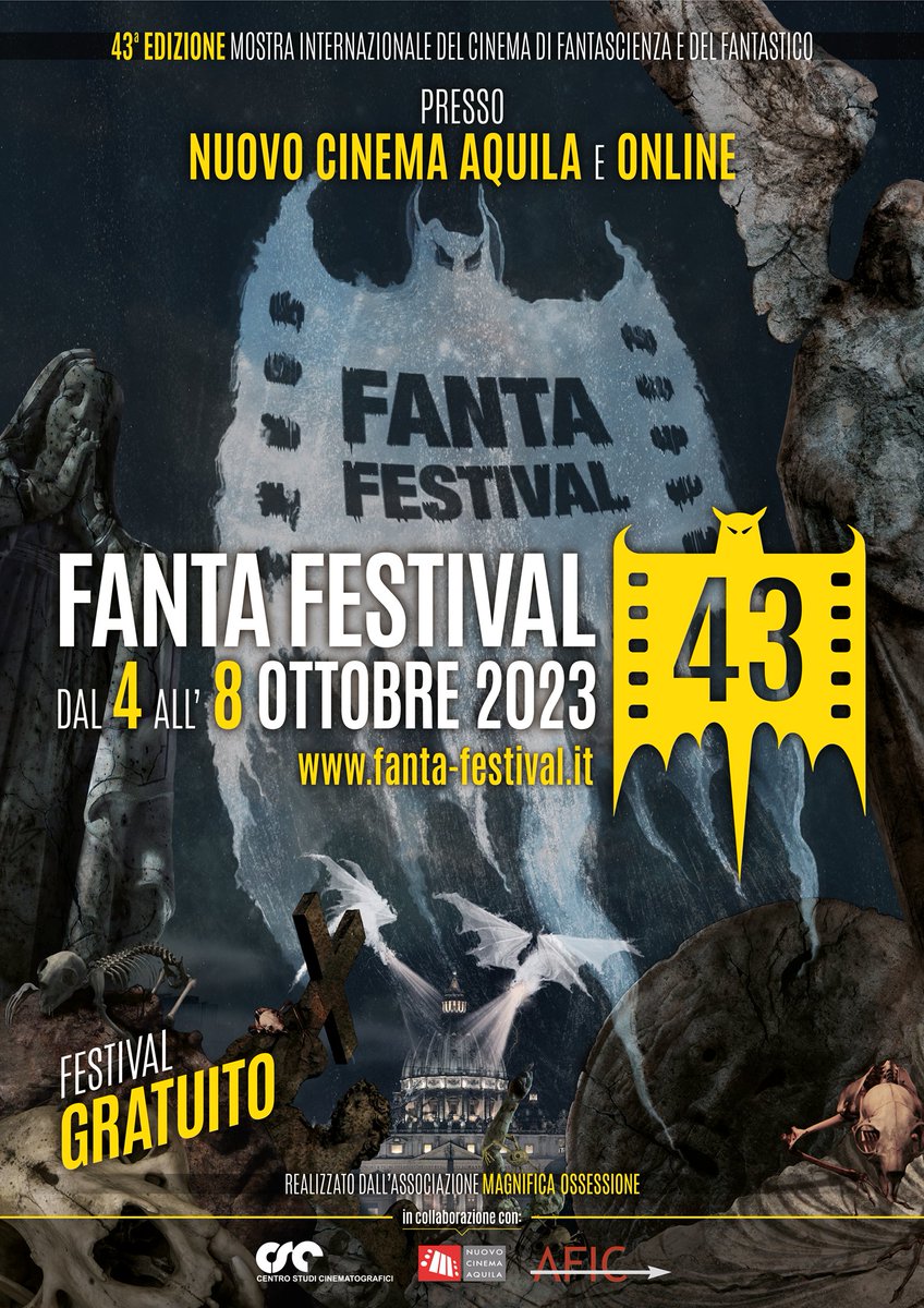 Online il programma del Fantafestival, che si terrà dal 5 all'8 presso il Nuovo Cinema Aquila di Roma, con un'anticipazione online il 4 ottobre: fanta-festival.it/programma-2023