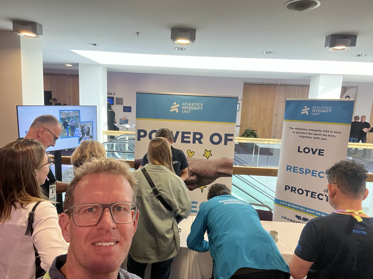 Super to see the @aiu_athletics at the @WorldAthletics Global Running conference promoting the importance of integrity in the sport via the #PowerOfRespect campaign developed by @REDTORCHltd