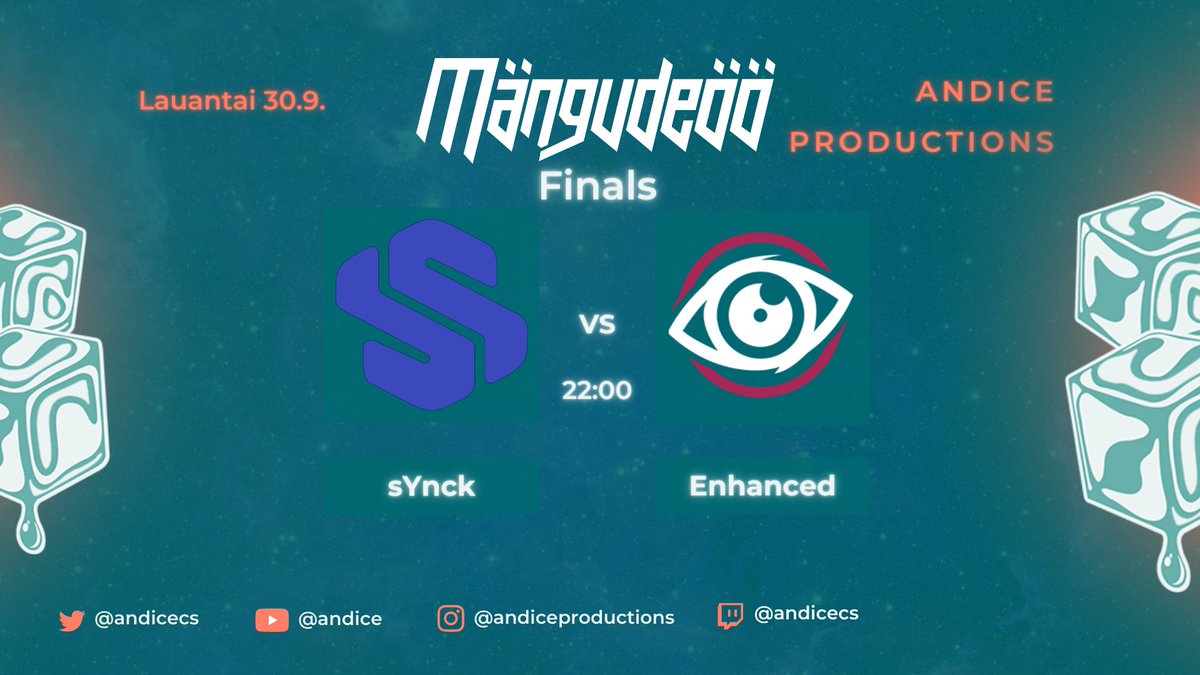 Andice (@andicecs) on Twitter photo Tänä iltana pelataan MängudeÖÖ 🇫🇮 vs 🇪🇪 finaali!
Matsi alkaa 22.00, jossa Suomen edustaja <a href="/enhanced_gg/">ENHANCED</a> kohtaa Viron edustaja <a href="/synckesports/">sYnck</a>
Selostamossa tänään <a href="/hegemoonia/">Hegemoonia</a> & <a href="/kuopionpablo/">Kimi Seppänen</a>
twitch.tv/andicecs
#jajää #esportsfi #cs2fi #csgofi Tänä iltana pelataan MängudeÖÖ 🇫🇮 vs 🇪🇪 finaali!
Matsi alkaa 22.00, jossa Suomen edustaja <a href="/enhanced_gg/">ENHANCED</a> kohtaa Viron edustaja <a href="/synckesports/">sYnck</a>
Selostamossa tänään <a href="/hegemoonia/">Hegemoonia</a> & <a href="/kuopionpablo/">Kimi Seppänen</a>
twitch.tv/andicecs
#jajää #esportsfi #cs2fi #csgofi