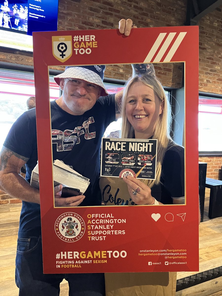 NoLongerInUseAS's tweet photo. IT’S MATCH DAY!⚽️
Come find us today in @ASFCthevenue and around the ground and get a picture with our frame! Any predictions?
🔴⚪️⚽️ #ASFCHGT @officalassc1 @ASFCofficial @ASFCladies @_Rebecca_Shaw_ @boast1305 @StockportCounty #HerGameToo https://t.co/P9oRnlicVd