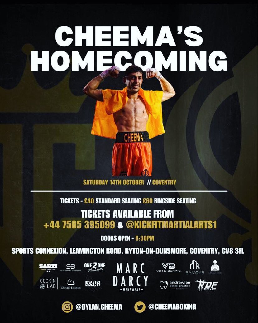 Paul Cheema (@malcolmscov) on Twitter photo Dylan’s next fight announced. Tickets now on sale. <a href="/live_coventry/">CoventryLive</a> <a href="/Covhour/">#COVHOUR</a> <a href="/balsallcom/">Balsall Common</a> <a href="/Kenilworth_news/">KWN</a> <a href="/marcuslapsa/">Marcus Lapsa</a> <a href="/BBCCWR/">BBC Coventry & Warwickshire</a> Dylan’s next fight announced. Tickets now on sale. <a href="/live_coventry/">CoventryLive</a> <a href="/Covhour/">#COVHOUR</a> <a href="/balsallcom/">Balsall Common</a> <a href="/Kenilworth_news/">KWN</a> <a href="/marcuslapsa/">Marcus Lapsa</a> <a href="/BBCCWR/">BBC Coventry & Warwickshire</a>