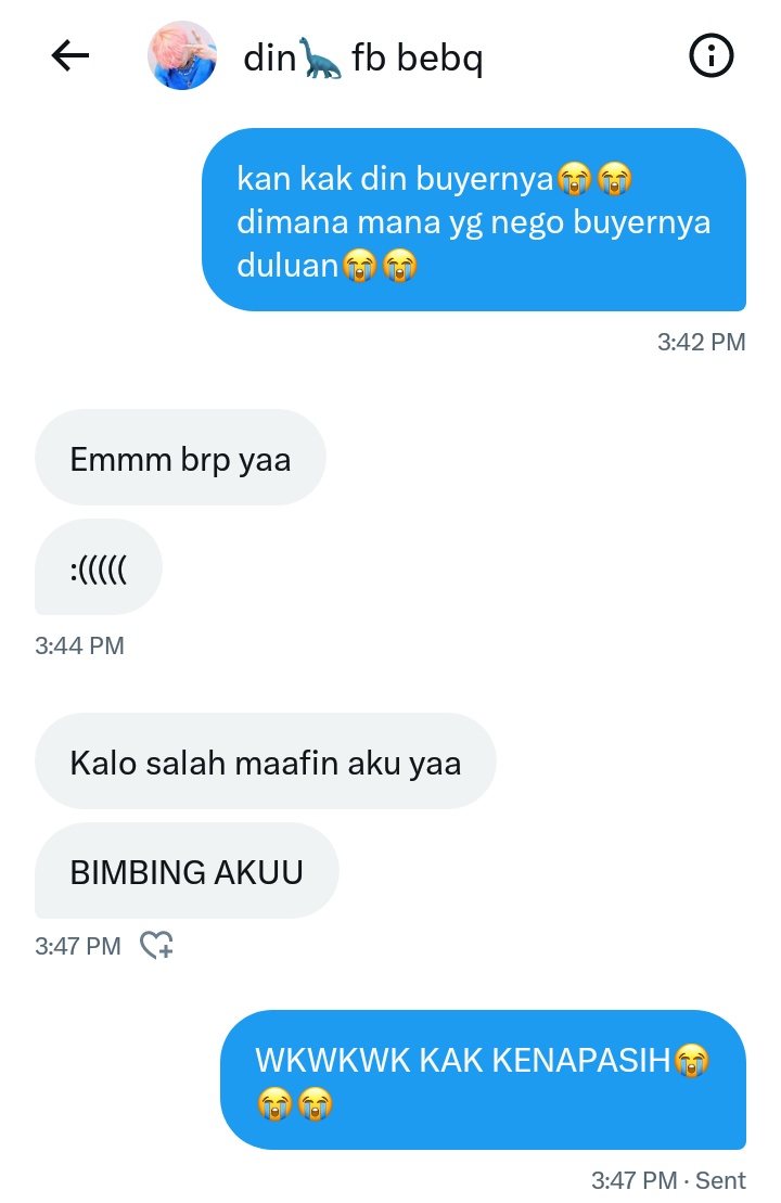 pls ini mau nego aja udah kaya mau belajar nyetir minta dibimbing 😭😭😭😭