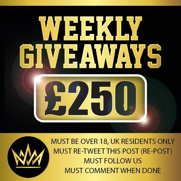 KingsTopTips's tweet photo. WEEKLY GIVEAWAY - £250!🤴🏽🎉

Entry Requirements:

🇬🇧 UK Residents Only
🔁 Must RT this post
👤 Must follow us
📩 Must comment below 

Only 1 winner, the winner will be selected on Sunday at 8pm💥

Good luck everyone🤞 https://t.co/DdNzCMyPM4