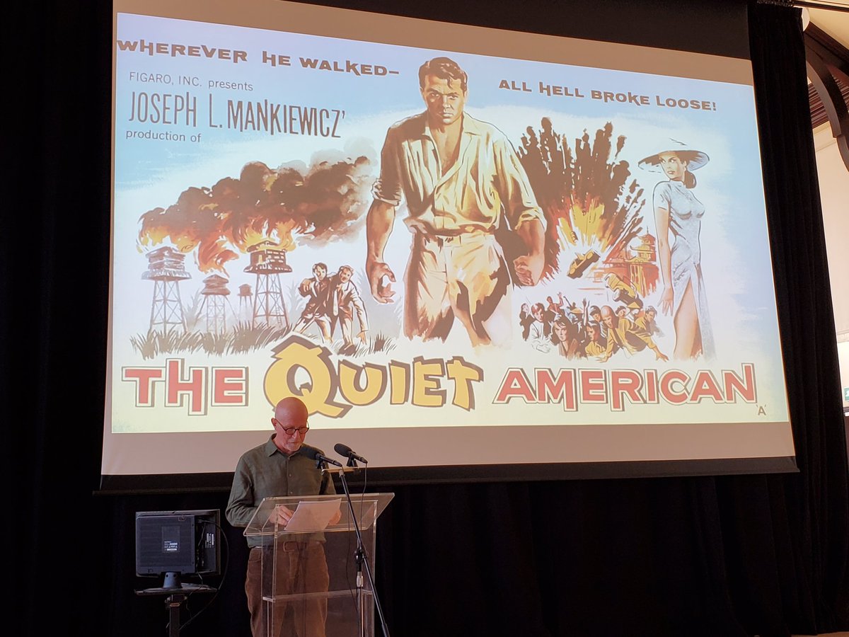 Kicking off day 3 with @KevinRuane2 insightful and certainly very welcome analysis of the 1958 film of the Quiet American that Greene hated! #TheQuietAmerican #GrahamGreeneFestival