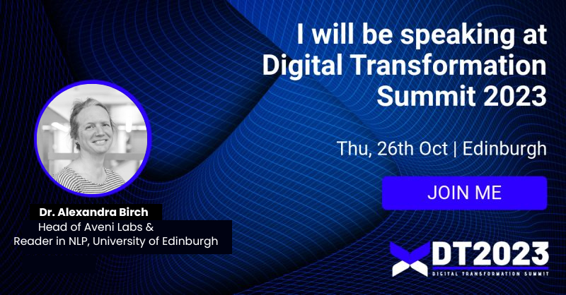 Dr. Alexandra Birch, Head of Aveni Labs, will be speaking live at Digital Transformation Summit 2023! This event will provide an understanding of the current technology trends and how they're impacting various industries. Register now: hubs.la/Q023VJ750 #DTSummit #TechNews