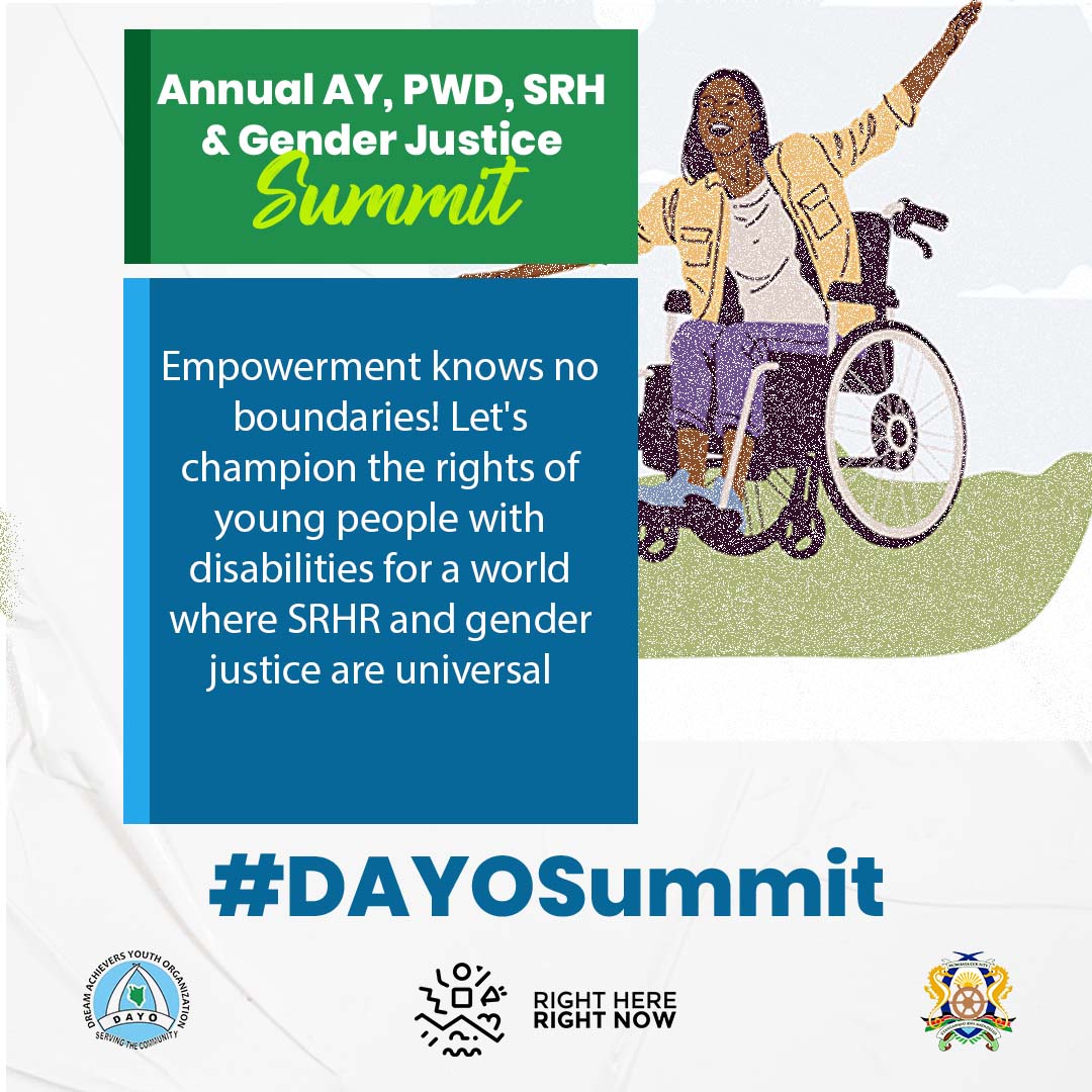 SRH services empower young people with disabilities to make informed decisions about their bodies and reproductive choices. It enables them to exercise their autonomy and control over their sexual and reproductive lives.
#DAYOSummit
#DayoSpeaks

@DreamAchieversk
@RHRNKenya