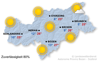 wetter.provinz.bz.it
Wetter morgen: Strahlender Sonnenschein