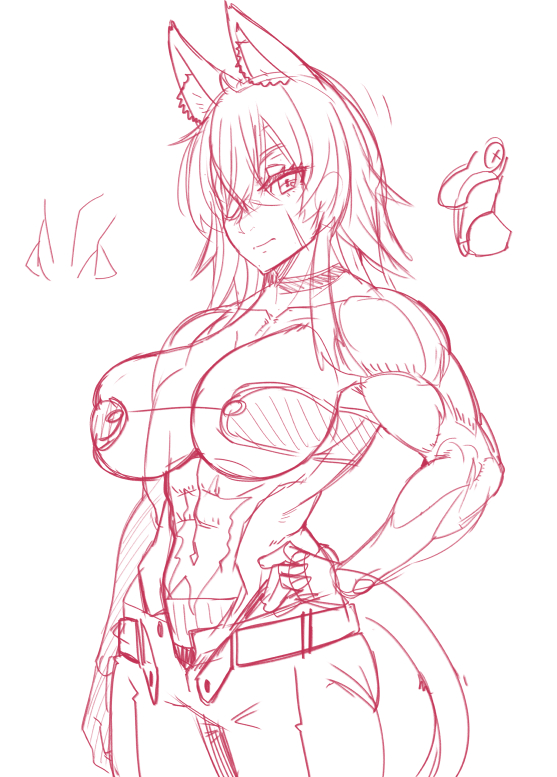 デカ女の描き方理解ってきたかもしれないやはり筋肉は全てを解決する 