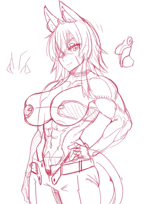 デカ女の描き方理解ってきたかもしれないやはり筋肉は全てを解決する 