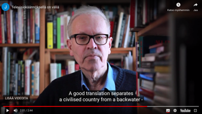 Happy International Translation Day! Today, I'm celebrating by rewatching this old but still relevant video where well-known Finns from the cultural field discuss the importance of good subtitles.
- Tiina

youtu.be/1k5FTiWJcEI?si…
#SubComm #ITD2023 #AVT
