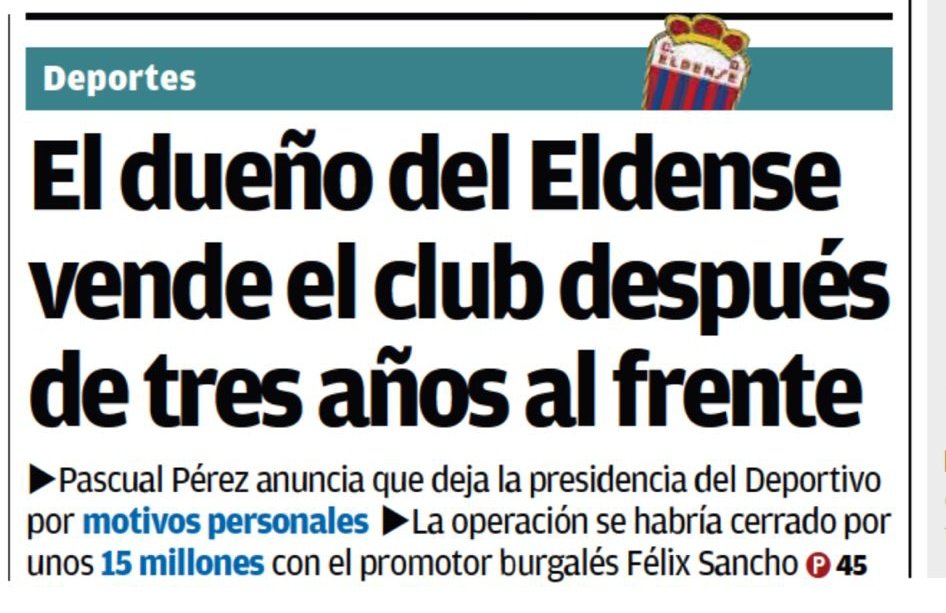 💰 15 MILLONES se pide por un club saneado en el fútbol profesional.

La venta se produce por los motivos que sean, pero por 15 MM €. 

🤔 Seguimos a la espera de que Enrique Ortiz sea claro, se exponga ante los medios y diga por cuánto vendería el <a href="/cfhercules/">Hércules CF 💙🤍💯</a>. Que ponga precio.
