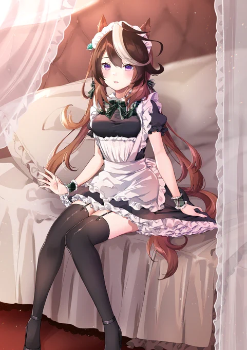 #好きな画像貼って4人指名していくリレー もつなぺさん()からバトンをいただきました～!ありがとうございますメイド服会長メイド服会長寝起き会長複雑な気持ち会長です 
