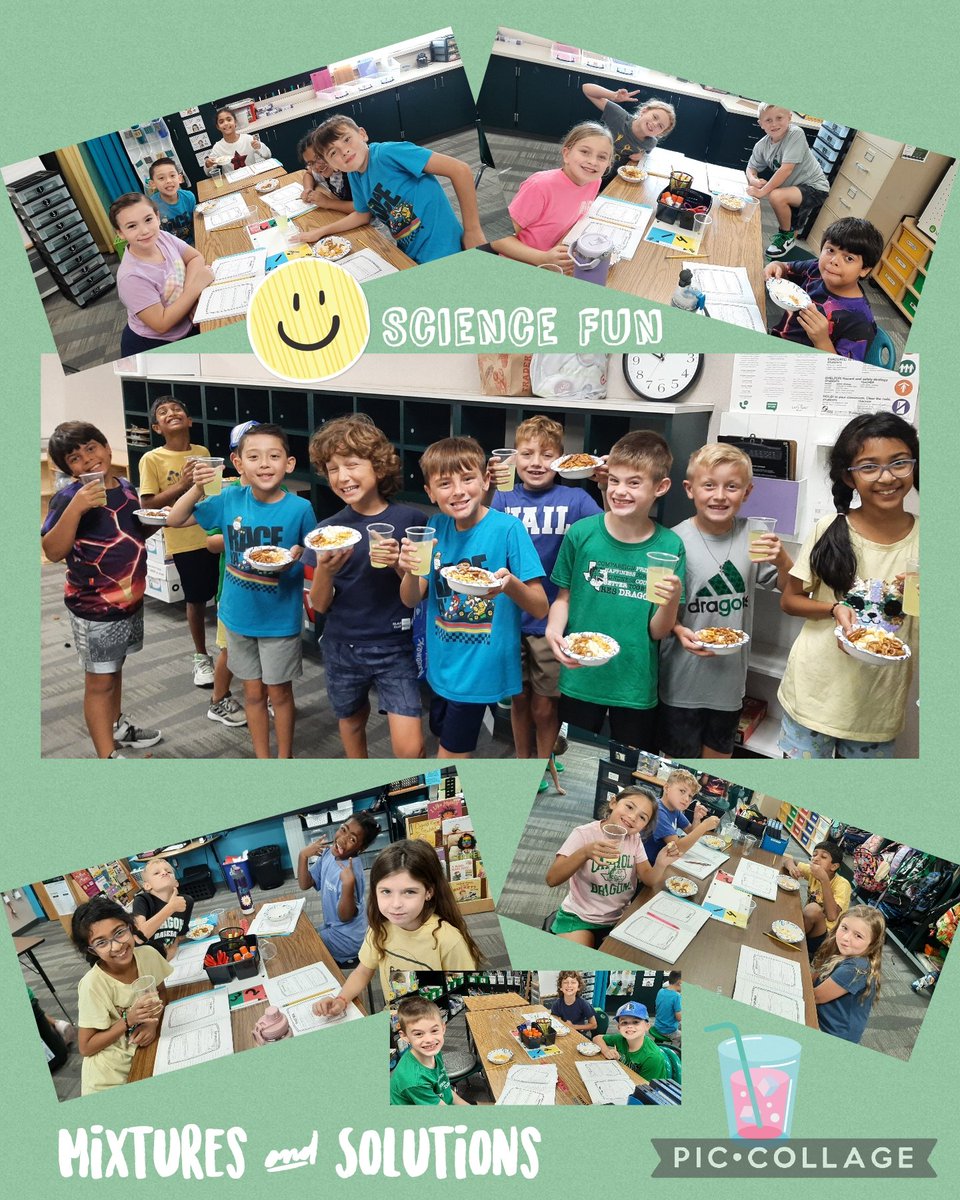 Friday Fun! Nothing is better than wrapping up our unit of Matter with a little experiment creating yummy mixtures and solutions.  <a href="/rockenbaughES/">Rockenbaugh ES</a> <a href="/MrsHaaseRES/">Mrs. Haase RES</a> #InspireExcellence