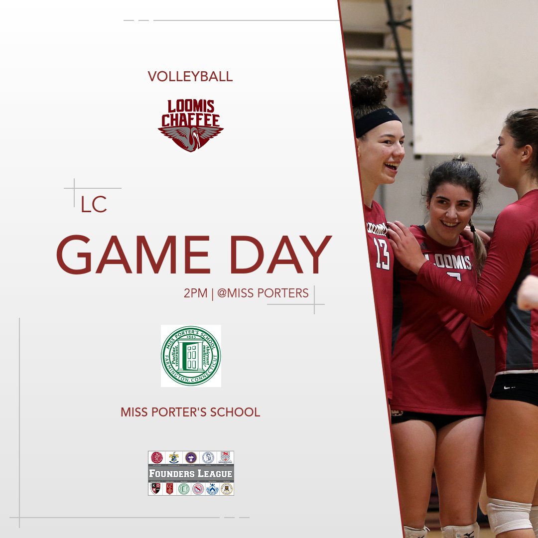 loomisvball's tweet photo. We have our first Founders League matchup today! We are at Miss Porters at 2pm. Go Pelicans! https://t.co/gdRqZ8J84x