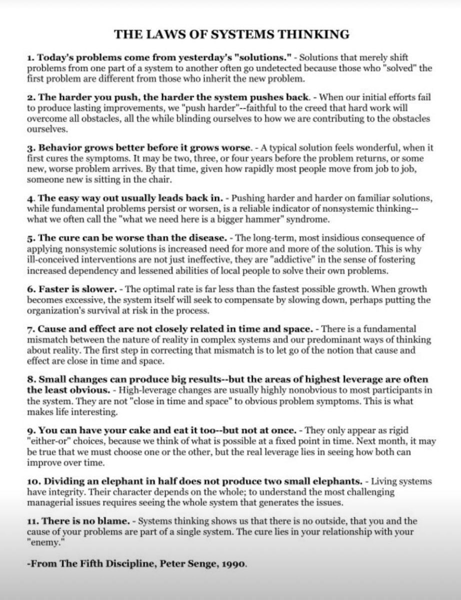 agileberry's tweet photo. The laws of systems thinking https://t.co/8xULI1s0nu