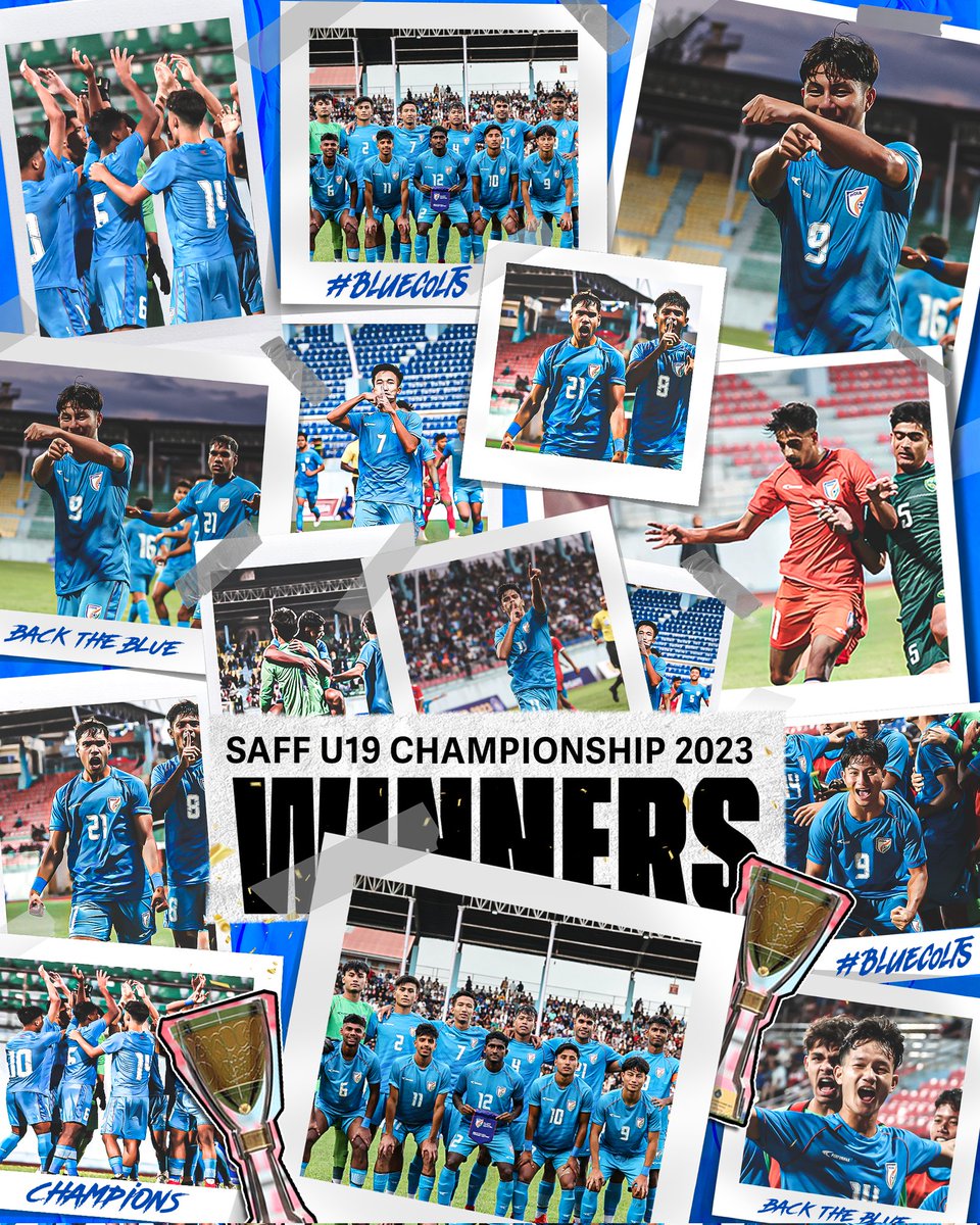 3⃣Rd SAFF title in 2⃣0⃣2⃣3⃣ 😁🎆 

#PAKIND ⚔️ #BlueColts 🐯 #U19SAFF2023 🏆 #IndianFootball ⚽