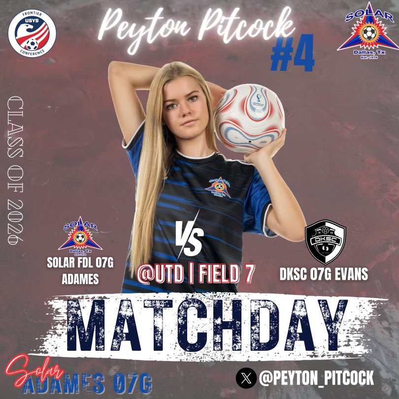 peyton_pitcock's tweet photo. Game #1 of the weekend and we are ready to win them all!! #solarnation #solarstrong @SolarSoccer07G @SolarSoccerClub https://t.co/7crWOUfc8n