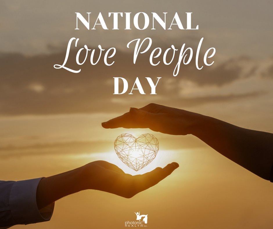 PhotonicHealth's tweet image. ❤️🌎 Happy National Love People Day! Let&apos;s celebrate the power of kindness, empathy &amp;amp; connection. Reach out to someone, spread smiles &amp;amp; let compassion guide your actions. Tag someone you appreciate and share the love! 💞🤝

 #LovePeopleDay #SpreadKindness #EmbraceUnity