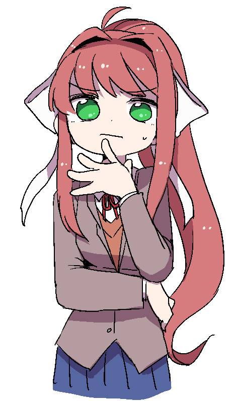 モニカ(DDLC) 「」|土管ｺﾐﾃｨｱ144_O60aのイラスト